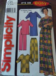5731 EZ CASUAL TOP PANTS 6-24, LONG CAFTAN 6-16 PATTERN